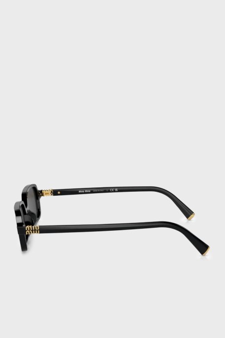 Miu Miu Logolu Güneş Bayan Gözlük 0MU 11ZS 16K5S0 51 Siyah - Miu Miu (1)