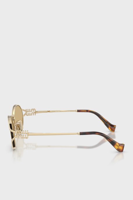 Miu Miu Logolu Güneş Bayan Gözlük 0MU 52YS ZVN10R 54 Altın - Miu Miu (1)