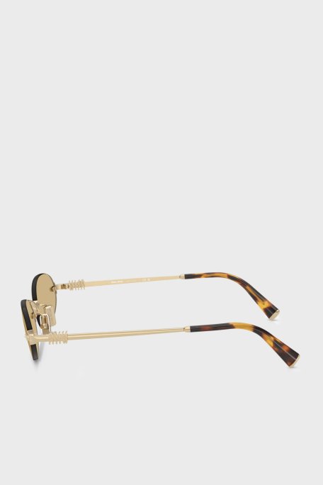 Miu Miu Logolu Güneş Bayan Gözlük 0MU A54S ZVN10R 51 Altın - Miu Miu (1)