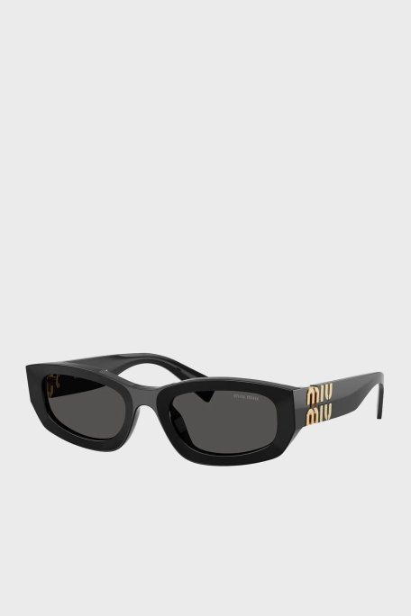 Miu Miu Logolu Güneş Kadın Gözlük 0MU B04S 16K08Z 53 Siyah - Miu Miu