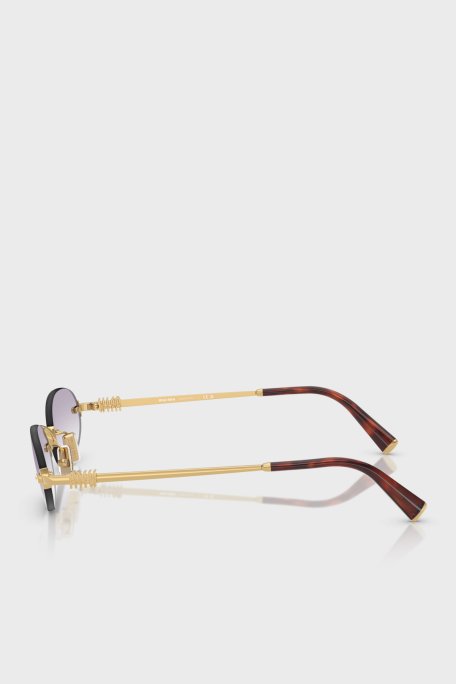 Miu Miu Logolu Güneş Bayan Gözlük 0MUA54S 5AK04O 51 Altın - Miu Miu (1)