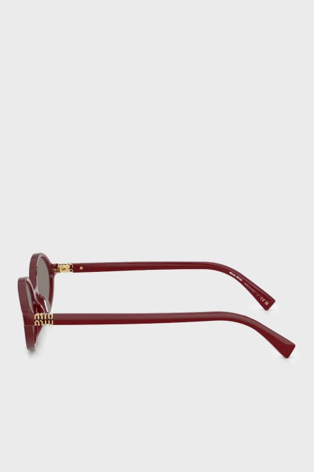 Mıu Mıu Oval Güneş Kadın Gözlük 0MU04ZS 21I80Q 50 BORDO - Miu Miu (1)