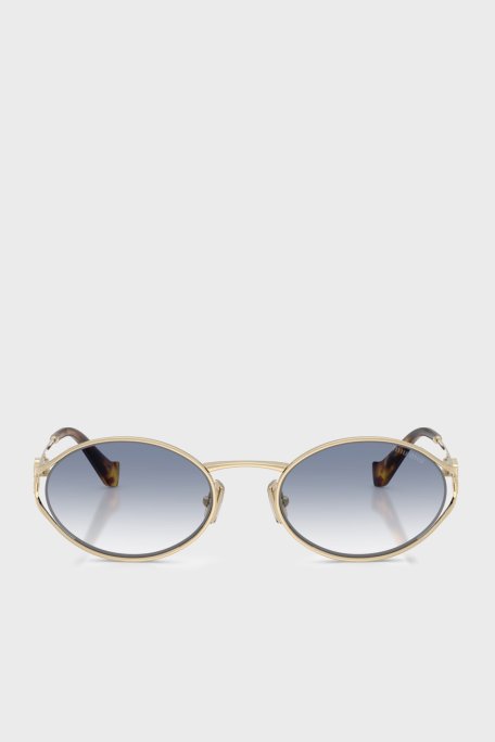 Mıu Mıu Oval Güneş Kadın Gözlük 0MU52YS ZVN80O 54 Altın - Miu Miu (1)