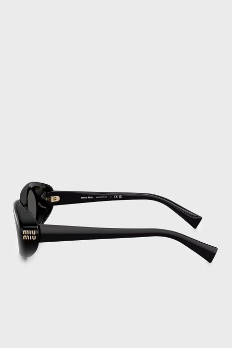 Mıu Mıu Oval Güneş Kadın Gözlük 0MUB09S 16K08Z 52 SİYAH - Miu Miu (1)