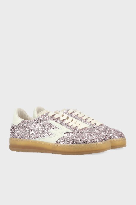 Moaconcept Deri Logolu Sim Detaylı Sneaker Kadın Ayakkabı CL002 PUDRA - Moaconcept (1)