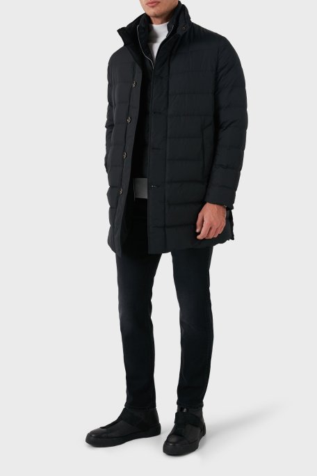 ecore Logolu Regulat Fit Astarlı Dik Yaka Erkek Mont F07MUCX505 268 99 SİYAH - Montecore (1)