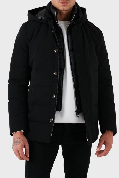 ecore Regular Fit Astarlı Çıkarılabilir Kapüşonlu Erkek Mont F07MUCX581 185 99 SİYAH - Montecore