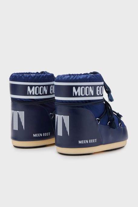 Moon Boot Logolu Bağcıklı Su İtici Bayan Kar Botu 80D1409340 F003 LACİVERT - Moon Boot (1)