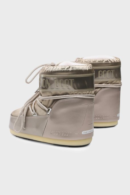 Moon Boot Logolu Bağcıklı Su İtici Bayan Kar Botu 80D1409350 B003 PLATİN - Moon Boot (1)