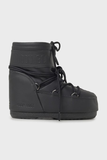 Moon Boot Logolu Bağcıklı Su İtici Bayan Kar Botu 80D1409380 N001 SİYAH - Moon Boot