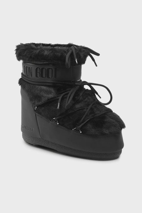 Moon Boot Suni Kürk Detaylı Su İtici Yalıtımlı Kadın Kar Botu 14093900 001 SİYAH - Moon Boot (1)
