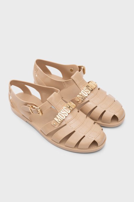 Moschino Logolu Bayan Sandalet MA16501G1O261MPM21104 BEJ - Moschino (1)