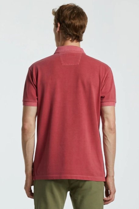 Nautica % 100 Pamuklu Polo Yaka Classic Fit T Shirt Erkek Polo Yaka T Shirt K35111T 6SR KIRMIZI - Nautica (1)