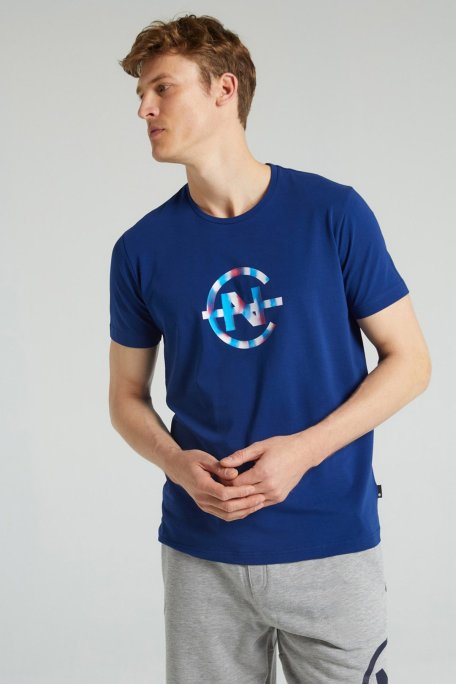 Nautica Baskılı Pamuklu Standart Fit Bisiklet Yaka Erkek T Shirt V35014T 41H LACİVERT - Nautica