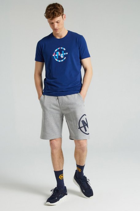 Nautica Baskılı Pamuklu Standart Fit Bisiklet Yaka Erkek T Shirt V35014T 41H LACİVERT - Nautica (1)