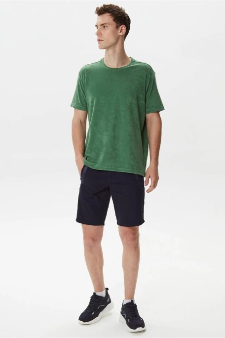 Nautica Pamuklu Bisiklet Yaka Standart Fit Erkek T Shirt V35004T 3FY YEŞİL - Nautica (1)