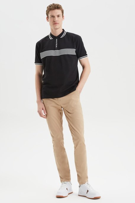 Nautica Streç Pamuklu Normal Bel Slim Fit Chino Erkek Pantolon P01000T 2TK BEJ - Nautica