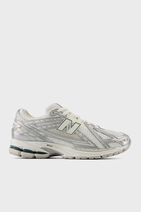 New Balance Logolu Metalik Görünümlü Sneaker Unisex Ayakkabı M1906REE BEYAZ-GÜMÜŞ - New Balance