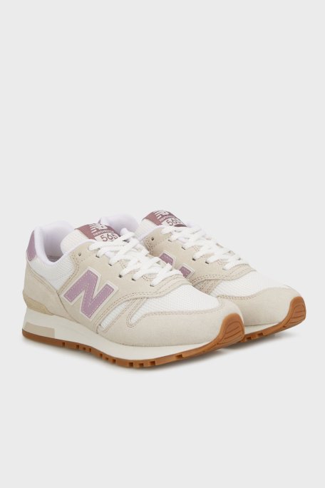 New Balance NB Lifestyle Logolu Süet Sneaker Bayan Ayakkabı WL565LLC BEJ - New Balance (1)