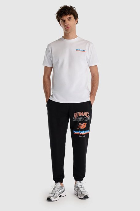 New Balance NB Lifestyle Pamuklu Comfort Fit Sırt Baskılı Erkek T Shirt MNT1533WT BEYAZ - New Balance (1)