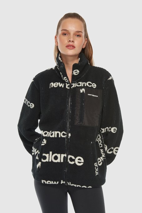 New Balance Regular Fit Logolu Dik Yaka Unisex Sweat 0UNC3358BK SİYAH - New Balance