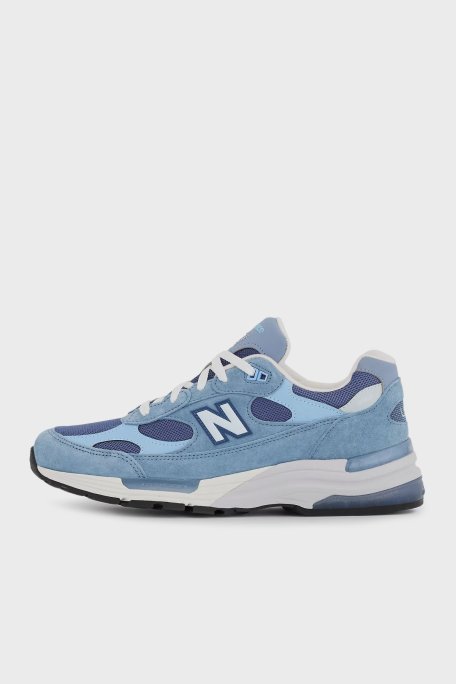 New Balance Süet Logolu Bağcıklı Sneaker Erkek Ayakkabı U992TO MAVİ - New Balance (1)