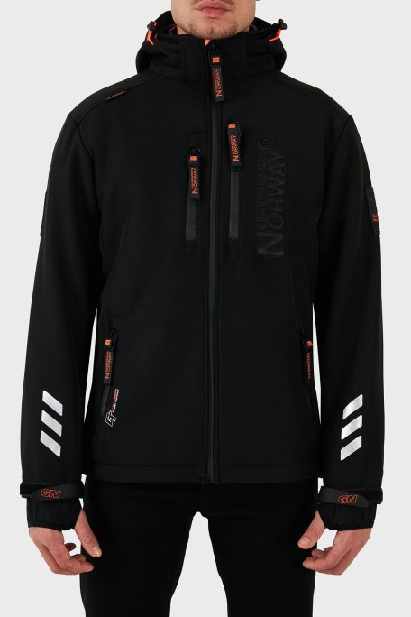 Norway Geographical Çıkarılabilir Kapüşonlu Softshell Outdoor Erkek Mont RICHYWOOD SİYAH - Norway Geographical