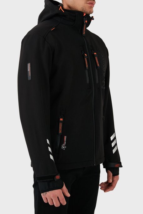 Norway Geographical Çıkarılabilir Kapüşonlu Softshell Outdoor Erkek Mont RICHYWOOD SİYAH - Norway Geographical (1)