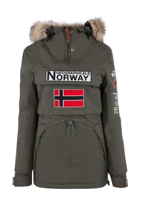 Norway Geographical Kapüşonlu Outdoor Bayan Parka BRIDGET HAKİ - Norway Geographical