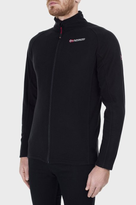 Norway Geographical Yumuşak Dokulu Soğuğa Dayanıklı Outdoor Erkek Polar TUG SİYAH - Norway Geographical (1)