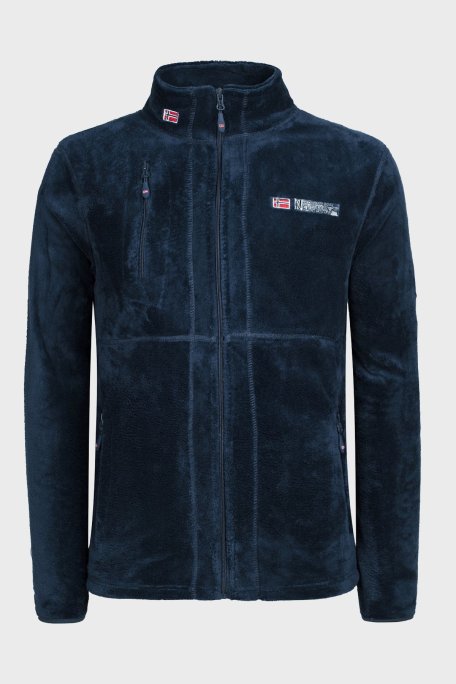 Norway Geographical Yumuşak Dokulu Soğuğa Dayanıklı Fermuarlı Outdoor Erkek Polar UPLOAD LACİVERT - Norway Geographical