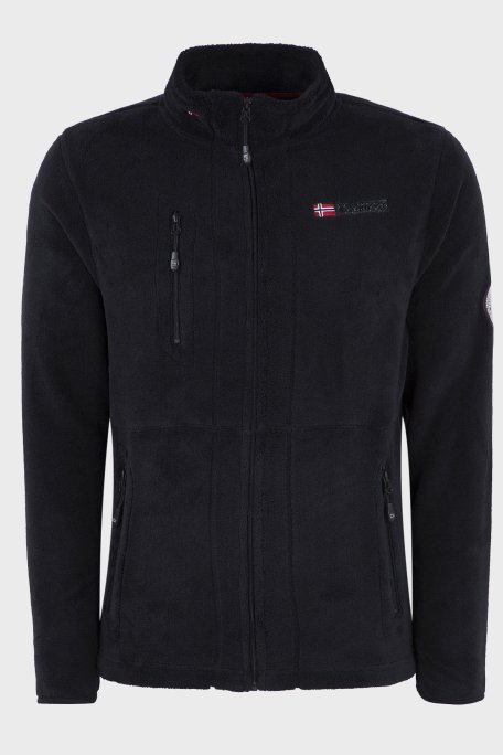 Norway Geographical Yumuşak Dokulu Soğuğa Dayanıklı Fermuarlı Outdoor Erkek Polar UPLOAD SİYAH - Norway Geographical