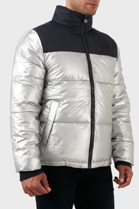 Norway Geographical Rüzgar ve Su Geçirmez Isı Yalıtımlı Outdoor Şişme Erkek Mont ASTRO LACİVERT-GÜMÜŞ - Norway Geographical (1)