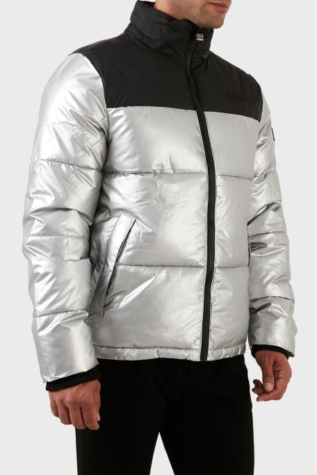 Norway Geographical Rüzgar ve Su Geçirmez Isı Yalıtımlı Outdoor Şişme Erkek Mont ASTRO SİYAH-GÜMÜŞ - Norway Geographical (1)