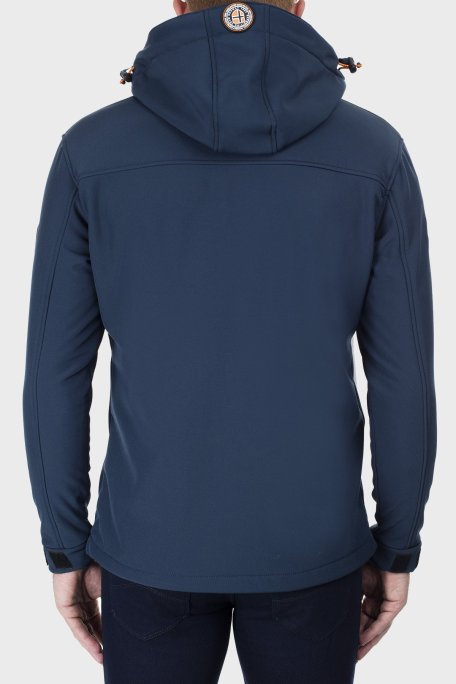 Norway Geographical Rüzgara ve Suya Dayanıklı Çıkarılabilir Kapüşonlu Softshell Erkek Mont TAKENI LACİVERT - Norway Geographical (1)