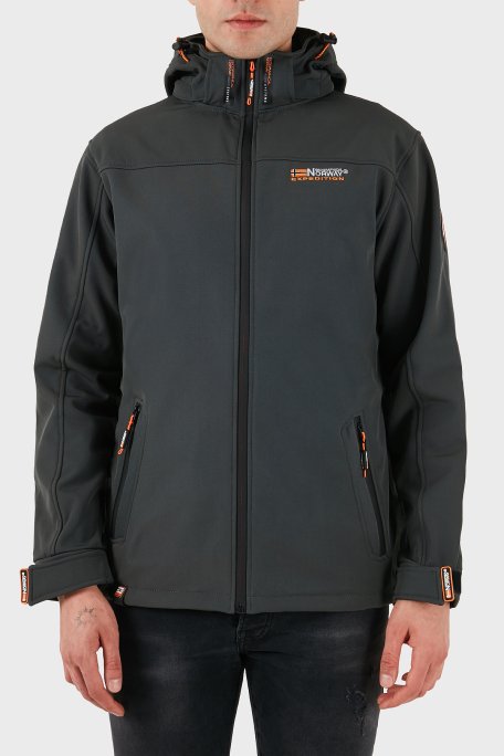 Norway Geographical Rüzgara ve Suya Dayanıklı Çıkarılabilir Kapüşonlu Softshell Erkek Mont TAKENI YEŞİL - Norway Geographical