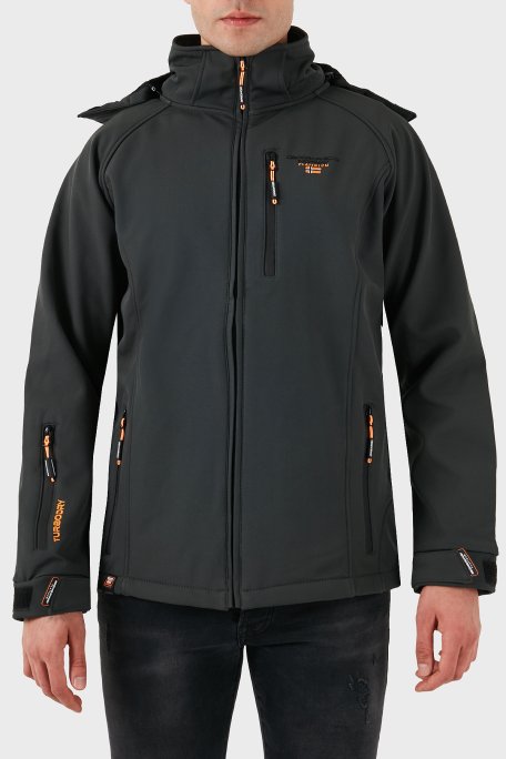 Norway Geographical Su Geçirmez Çıkarılabilir Kapüşonlu Outdoor Erkek Mont TABOO KOYU GRİ - Norway Geographical (1)