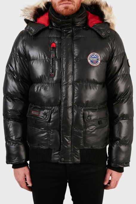 Norway Geographical Suya Dayanıklı Outdoor Erkek Parka BUGS SİYAH - Norway Geographical