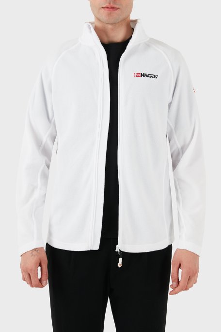 Norway Geographical Yumuşak Dokulu Soğuğa Dayanıklı Outdoor Erkek Polar TUG BEYAZ - Norway Geographical