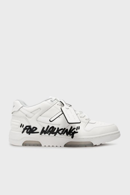 Off-White Deri Yazı Baskılı Sneaker Erkek Ayakkabı OMIA189C99LEA01A 0110 BEYAZ - Off White