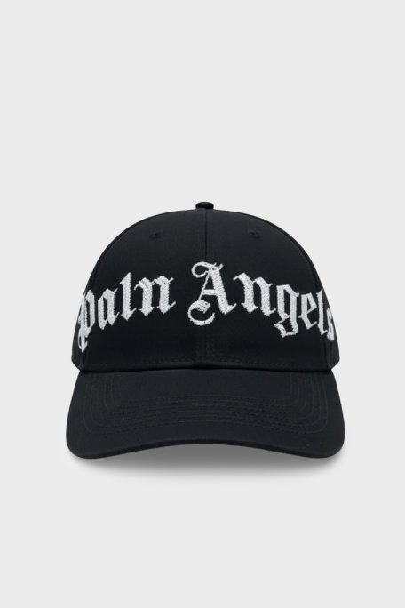 Palm Angels % 100 Pamuk Logo İşlemeli Erkek Şapka PMLB104S26FAB003 SİYAH - Palm Angels