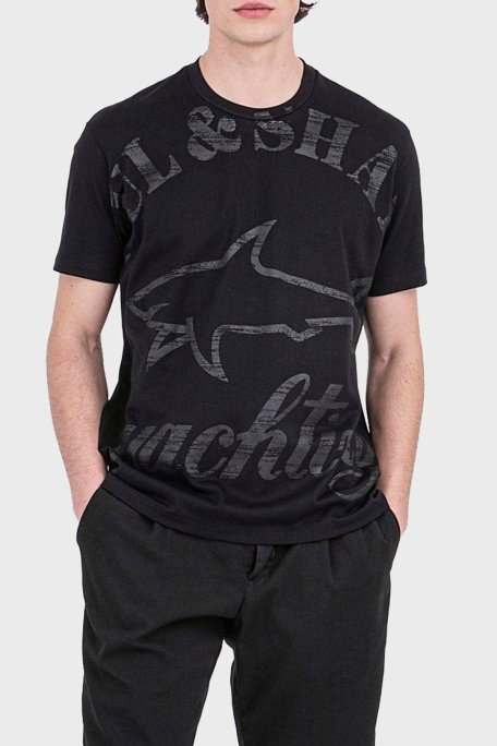 Paul & Shark % 100 Pamuk Regular Fit Bisiklet Yaka Erkek T Shirt 22411018 011 SİYAH - Paul & Shark