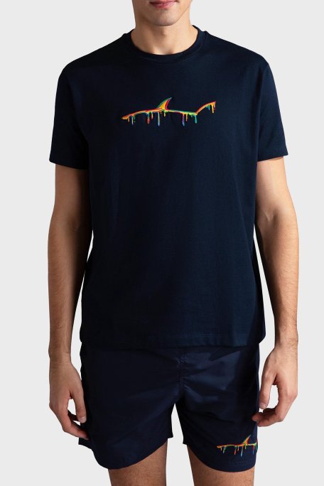 Paul & Shark % 100 Pamuk Regular Fit Bisiklet Yaka Logolu Erkek T Shirt 24411052 013 LACİVERT - Paul & Shark