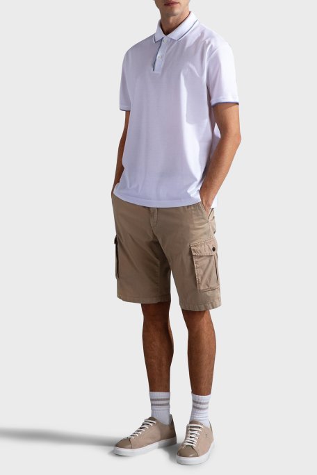 Paul & Shark % 100 Pamuk Regular Fit Düğmeli Erkek Polo Yaka T Shirt 24411259 010 BEYAZ - Paul & Shark