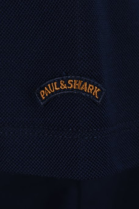 Paul & Shark % 100 Pamuk Regular Fit Düğmeli Erkek Polo Yaka T Shirt 24411261 013 LACİVERT - Paul & Shark (1)