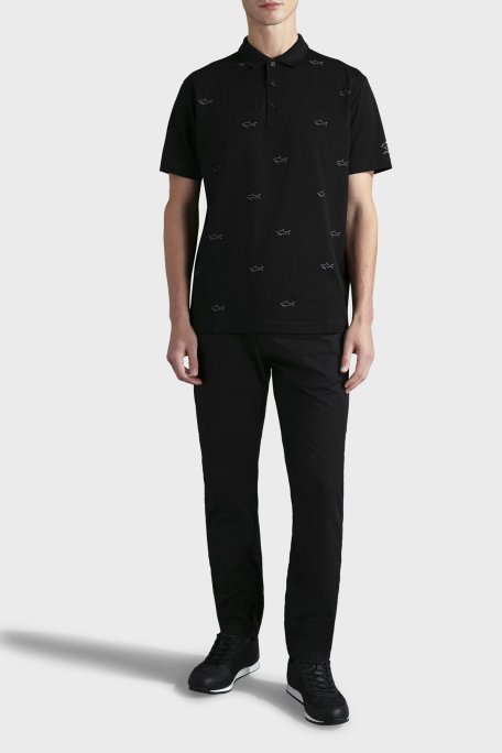 Paul & Shark % 100 Pamuk Regular Fit Logolu Erkek Polo Yaka T Shirt 23411252 011 SİYAH - Paul & Shark (1)