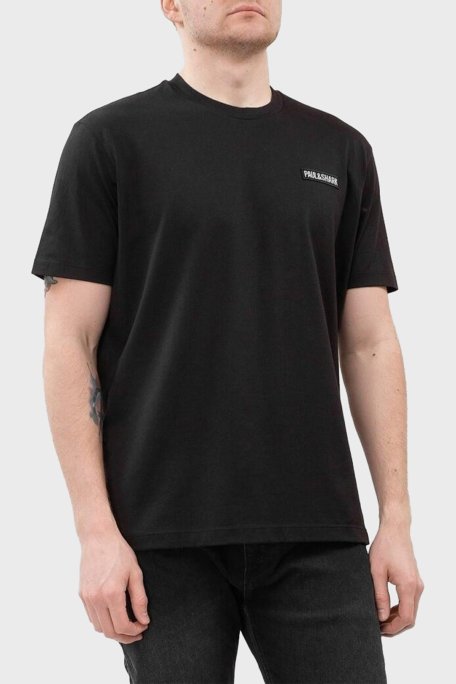 Paul & Shark % 100 Pamuk Regular Fit Sırt Baskılı Erkek T Shirt 24411077 011 SİYAH - Paul & Shark