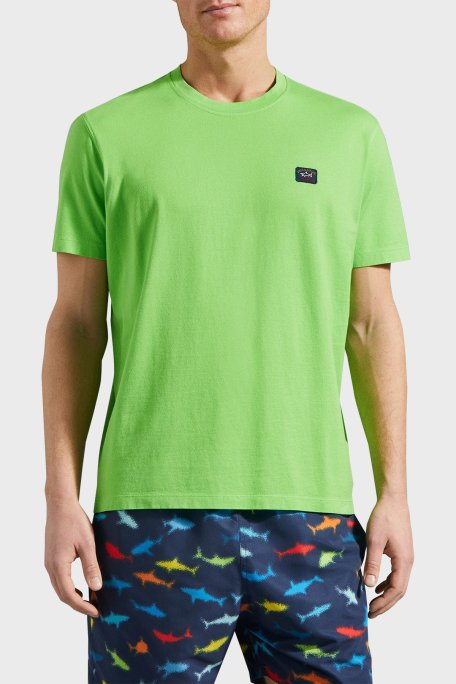 Paul & Shark Bisiklet Yaka % 100 Pamuk Regular Fit Erkek T Shirt 23411052 197 YEŞİL - Paul & Shark