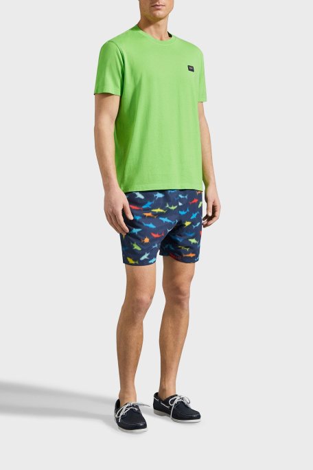 Paul & Shark Bisiklet Yaka % 100 Pamuk Regular Fit Erkek T Shirt 23411052 197 YEŞİL - Paul & Shark (1)