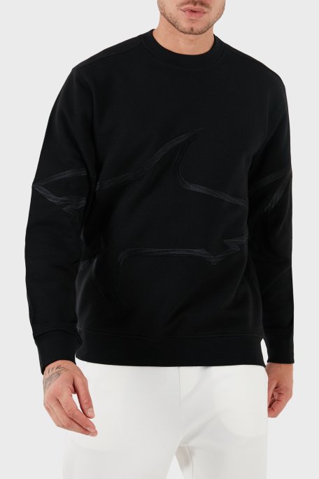 Paul & Shark Bisiklet Yaka Pamuklu Regular Fit Erkek Sweat 13311837 011 SİYAH - Paul & Shark (1)